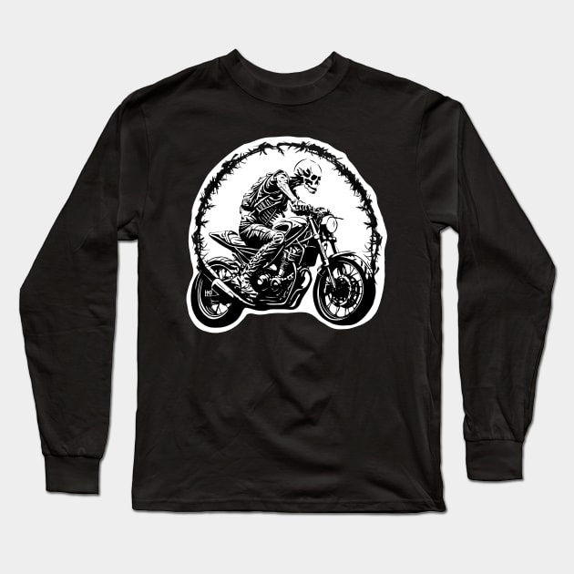 Ride of Die (B&W) Long Sleeve T-Shirt by gloomynomad